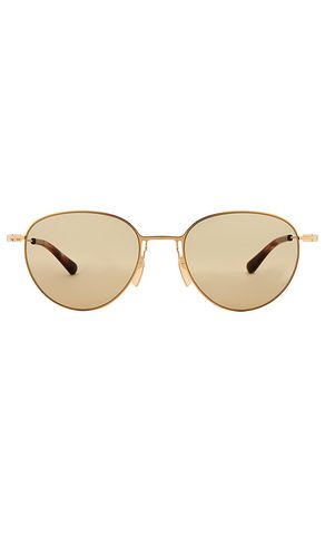 Thin Triangle Round Sunglasses in Metallic Gold - Bottega Veneta - Modalova