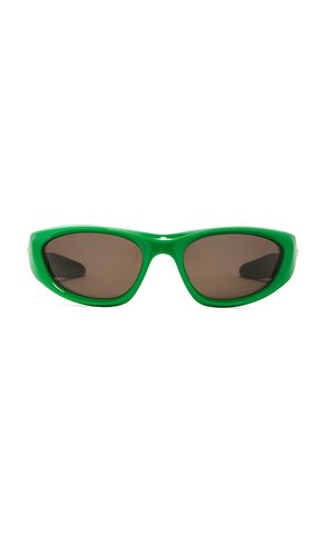 Gafas de sol mixed materials en color verde talla all - Bottega Veneta - Modalova