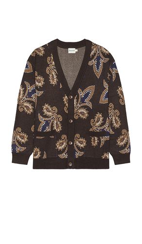 Paisley Wool Grandad Cardigan in . - size L (also in XL/1X) - Bound - Modalova