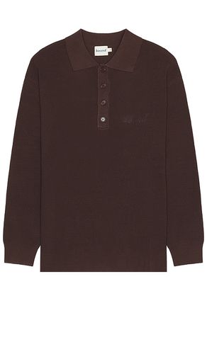 Ennio Long Sleeve Polo in Brown. - size L (also in S, XL/1X) - Bound - Modalova