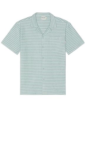 Stripe Terry Towel Cotton Shirt in Teal. - size L (also in M, S, XL/1X) - Bound - Modalova