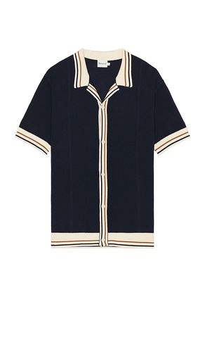 Stevie Waffle Ribbed Knit Polo in Blue. - size L (also in M) - Bound - Modalova