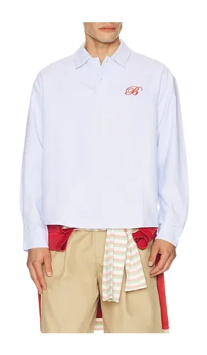 Half Button Script Oxford Shirt in . - size L (also in S, XL/1X) - Bound - Modalova
