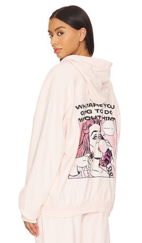 What Are You Going To Do Without Him Zip-up Hoodie in Blush. - size M/L (also in XL/XXL, XS/S) - Boys Lie - Modalova