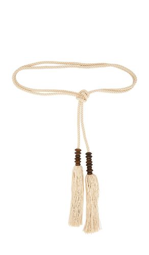 BALMAIN Rope & Wood Belt in Beige - BALMAIN - Modalova