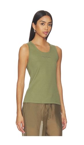 Small Paris Embroidered Jersey Tank Top in . Size S. Also in XS - BALMAIN - Modalova