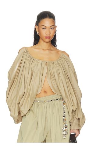 BLUSE DRAPED COTTON in . Größe S. Also in L - BALMAIN - Modalova