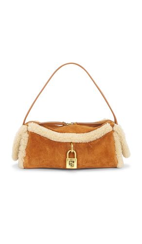 UMHÄNGETASCHE SMALL PULSE SUEDE & SHEARLING in - BALMAIN - Modalova
