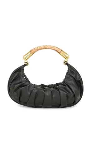 Medium Ebene Calfskin Hobo in - BALMAIN - Modalova