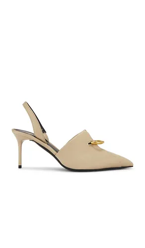 Tacón piercing slingback en color beige talla 36 (también en 37) - BALMAIN - Modalova