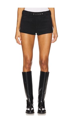 Faux Suede Hot Short in Black. - size 25 (also in 26, 27, 30) - BLANKNYC - Modalova