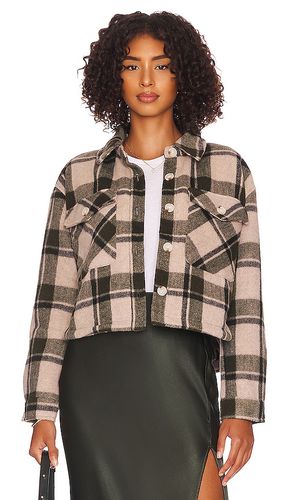 Plaid cropped jacket en color bronce talla L en - Tan. Talla L (también en M, S) - BLANKNYC - Modalova