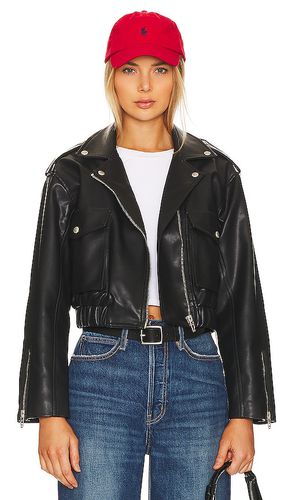 Faux leather moto jacket in color black size XS in - Black. Size XS (also in M, S) - BLANKNYC - Modalova