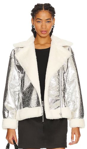 Faux leather jacket in color metallic silver size M in - Metallic Silver. Size M (also in S, XS) - BLANKNYC - Modalova