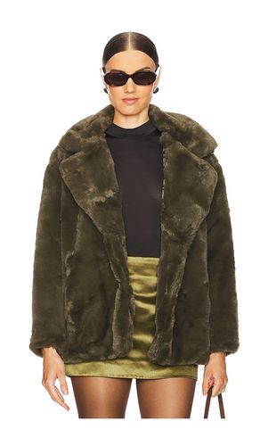 Faux Fur Coat in Olive. - size L (also in M, S) - BLANKNYC - Modalova