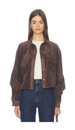 Faux Suede Fringe Shacket in . Taglia M. Also in S - BLANKNYC - Modalova