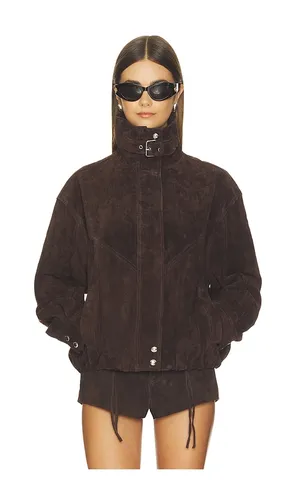 Faux Suede Jacket in Chocolate. - size L (also in M, S, XS) - BLANKNYC - Modalova