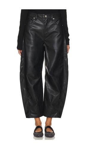 Barrel Leg Faux Leather Pant in Black. - size 25 (also in 28) - BLANKNYC - Modalova