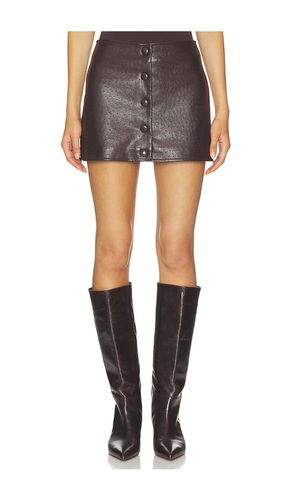 Faux Leather Mini Skirt in Chocolate. - size 24 (also in 25, 27, 28, 29, 30) - BLANKNYC - Modalova
