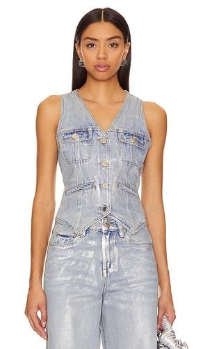 Denim Vest in Metallic Silver. - size L (also in M, S, XS) - BLANKNYC - Modalova