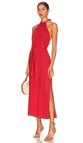 Smocked Waist Halter Midi Dress in Red. - size L (also in M) - Bella Dahl - Modalova