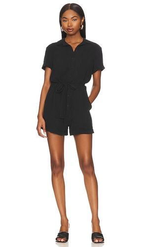 Rolled Hem Utility Romper in Black. - size M (also in S, XS) - Bella Dahl - Modalova