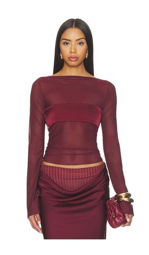 Lola Long Sleeve Top in Wine. - size L (also in M, XL) - Benni - Modalova