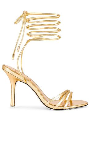 Leandra Heeled Sandal in Metallic Gold. - size 10.5 (also in 5.5) - BLACK SUEDE STUDIO - Modalova