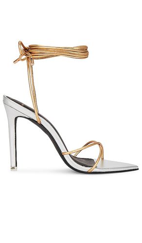 Talia Heel Sandal in Metallic . - size 5.5 (also in 6, 6.5, 7, 7.5, 8, 8.5, 9.5) - BLACK SUEDE STUDIO - Modalova