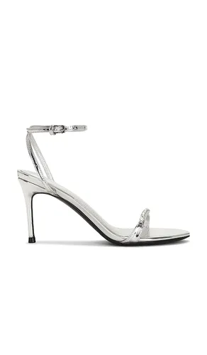 Iness 80 Sandal in Metallic Silver. - size 36 (also in 37, 38, 39, 40) - BLACK SUEDE STUDIO - Modalova