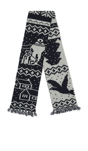 Muffler jacquard nordic pattern scarf in color black size all - Beams Plus - Modalova