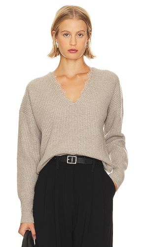 Suéter de encaje en v ava en color gris talla L en - Grey. Talla L (también en M) - Brochu Walker - Modalova