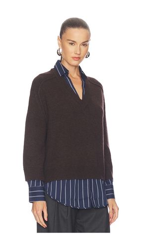 V-neck Printed Layered Pullover Sweater in . Größe M. Also in S, XS - Brochu Walker - Modalova