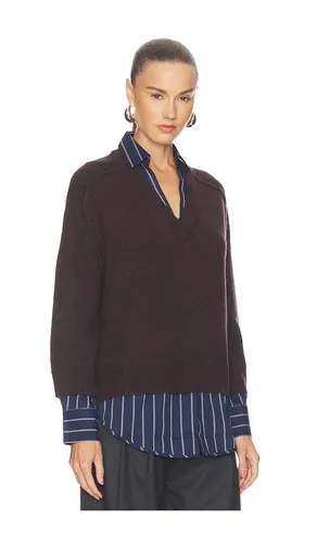 V-neck Printed Layered Pullover Sweater in . Size M. Also in S, XS - Brochu Walker - Modalova
