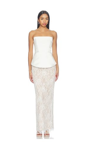 Strapless Satin And Lace Maxi Dress in . Taglia L. Also in M, S, XS - Bronx Banco - Modalova