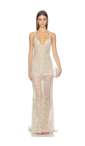 V-Neck Embellished Gown in . Taglia L. Also in M, S, XL - Bronx Banco - Modalova