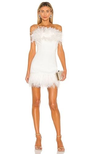 Lola Blanc Mini Feather Dress in . - size L (also in S, XS) - Bronx and Banco - Modalova