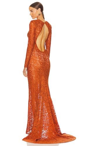 Vestido largo encaje electra en color burnt orange talla L en - Burnt Orange. Talla L (también en M) - Bronx and Banco - Modalova