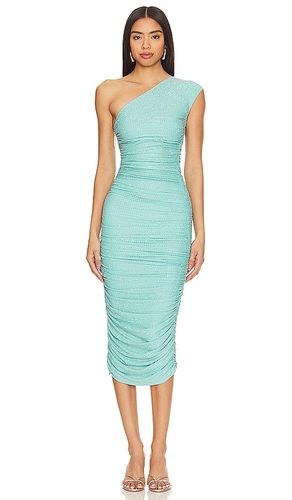 Maya One Shoulder Diamond Midi Dress in Teal. - size XS (also in L) - Bronx and Banco - Modalova