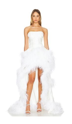 Louisa Blanc Strapless Feather Gown in . - size M (also in S) - Bronx and Banco - Modalova