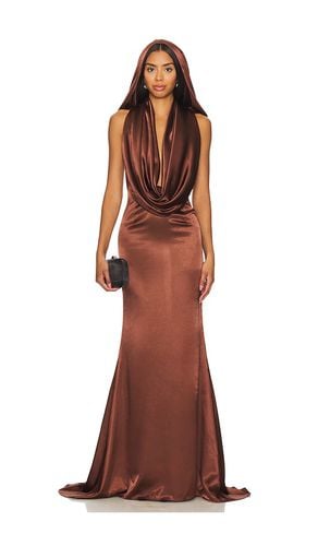 Olivia Hooded Gown in Tan. - size M (also in S) - Bronx and Banco - Modalova