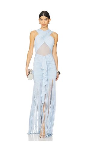 Valeria Fringe Maxi Dress in Baby Blue. - size XL (also in XS) - Bronx and Banco - Modalova