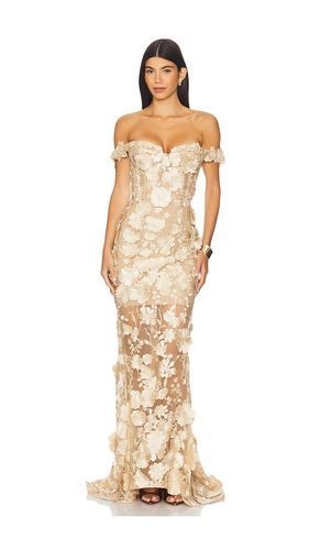 Jasmine Off The Shoulder Gown in Metallic . - size L (also in M, S, XL, XS) - Bronx and Banco - Modalova