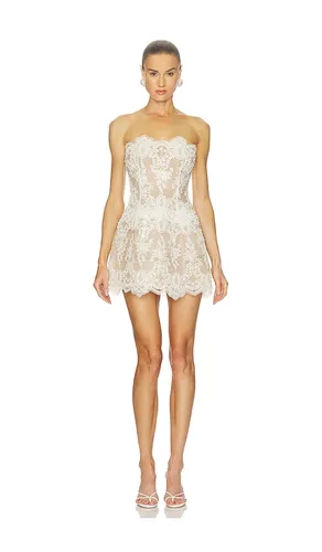 Paris Strapless Lace & Embellished Mini Dress in White. - size S (also in XL) - Bronx Banco - Modalova