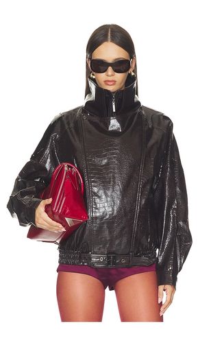Faux Leather Croc Embossed Jacket in . Size L. Also in M, S, XL, XS - Bronx Banco - Modalova