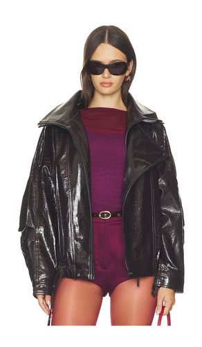 Faux Leather Croc Embossed Jacket in . Size XS. Also in S, M, L, XL - Bronx Banco - Modalova