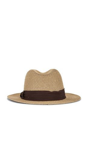 Roma Straw Packable Fedora Hat in . Taglia S/M. Also in L/XL - Brixton - Modalova