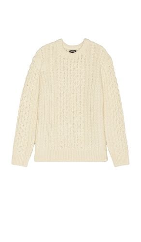 Classic Fisherman's Cable Knit Sweater in Cream. - size L (also in M, S, XL/1X) - Brixton - Modalova