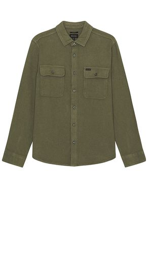 Bowery textured loop twill overshirt in color green size M in - Green. Size M (also in S) - Brixton - Modalova