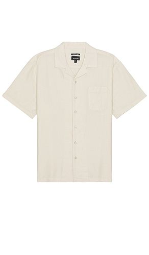 Bunker linen blend short sleeve camp collar shirt in color cream size M in - Cream. Size M (also in S) - Brixton - Modalova